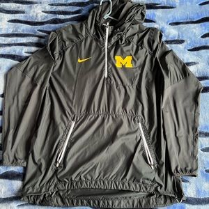 Michigan University 1/4 zip Windbreaker
